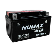 NUMAX NTX7ABS, YTX7A-BS - MOTORCYCLE BATTERY - Filled & Activated 12V 6AH