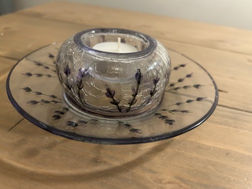 Vintage crackle glass tea - vintage,