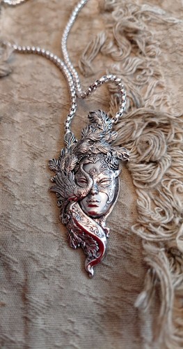 Gothic witch face - face, pendant