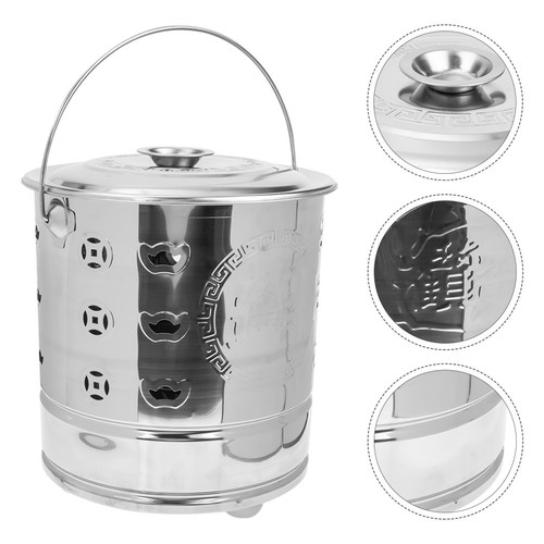 Metal burn bin stainless - burn, steel