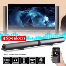 Surround Sound Bar 4 Speaker System Wireless BT 5.3 Subwoofer TV Home Theater