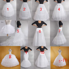 White Wedding Petticoat Prom Dress Bridal Slip Hoop Skirt Underskirt Crinoline 