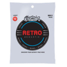Martin MM12 12-54 Light Retro Monel Acoustic Guitar Strings 1-3 Packs