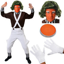MENS CHOCOLATE FACTORY WORKER COSTUME BOOK FILM CHARACTER ADULT FANCY DRESS 70S