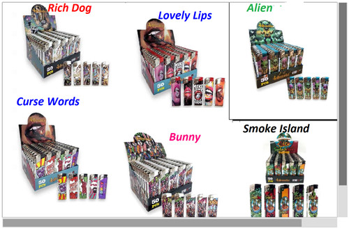 Electronic lighter assorted - 5,