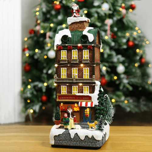 Christmas snow scene musical - scene,