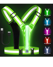 Zacro LED Reflective Vest Gear - Running Vest with 5 Light Colors