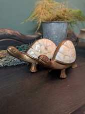 Pair Brass Tortoise Figurines