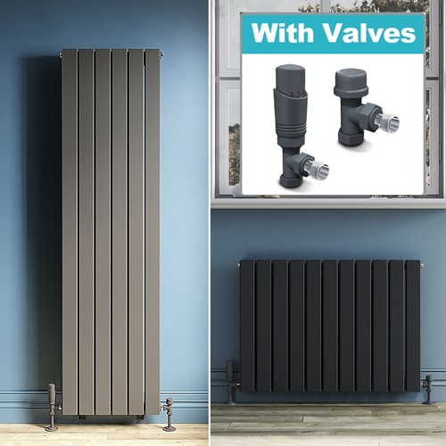 Anthracite radiator flat - flat, panel
