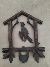 ANTIQUE CARVED CUCKOO CLOCK FRONT