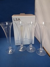 4 x LSA International Champagne Flutes Prosecco Glasses Party Celebration