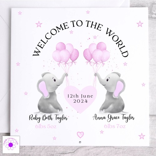 Personalised new baby twin - personalised,