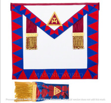Lambskin Leather Masonic Royal Arch Principal apron & Sash BRAND NEW