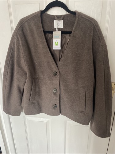 Bnwt taupe brown jacket size - jacket,