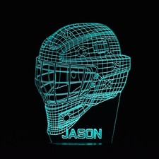 Ice Hockey Night Light | Personalised 3D Ice Hockey Goal Keeper Light | Goal