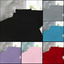 Flannel 100% Brushed Cotton Duvet Quilt Cover Bed Set Double King Single