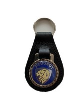 BLACK LEATHER KEYRING/ FOB FOR