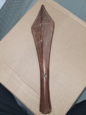 Hand-Carved Fijian Ceremonial Paddle Club 18.5" Oceanic Tribal Art Appraised