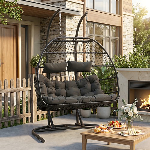 Hanging rattan egg chair - rattan,