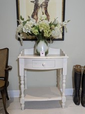 Cream Country Style Solid Wood Side Table Hall Table Dressing Table Drawer