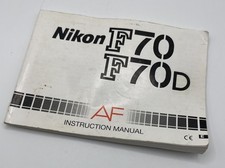 Nikon F70 F70D AF Camera Original Instructions Manual, English