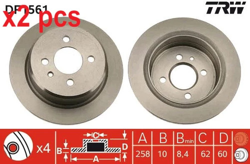 Pcs sides df1561 brake - pcs, l&r