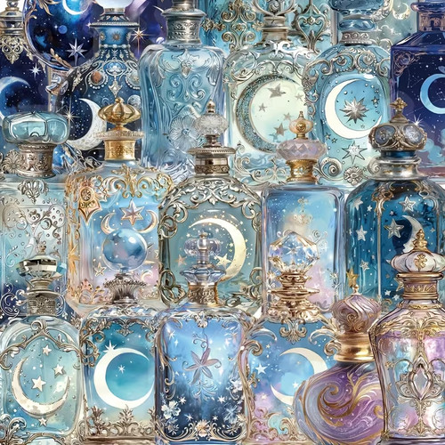 Magic moon phase bottles - moon,