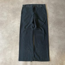 Dickies Canvas Trousers Mens 32" Carpenter Workwear Utility Pants, Black
