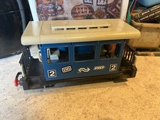 Vintage 1980 Playmobil 4100 G Scale Blue Single-Axle Passenger Coach