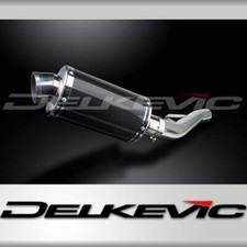 Suzuki GSX1400 2005-2009 Delkevic 225mm Oval Carbon Exhaust Silencer Can Kit