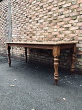 L(417) Beautiful Vintage 2m Long Original Solid Pine Farmhouse Table