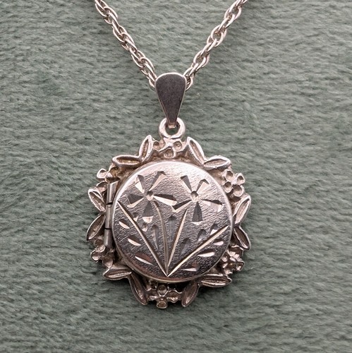 Vintage sterling silver floral - silver,