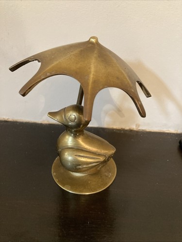 Vintage solid brass duck - vintage,