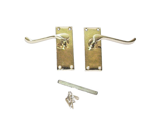 Brass door handles - brass,