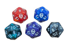 Skull D20 Dice Set Death Marker 20 Sided for MTG Magic DND RPG Tabletop Games