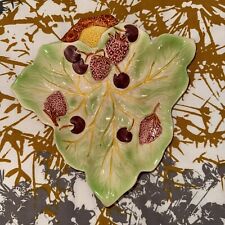 Art Pottery Avon Ware Strawberry & Cherries On Leaf Pattern Dish