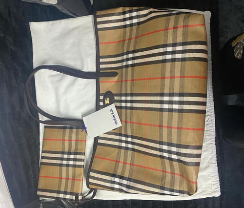 Burberry vintage check tote - vintage,