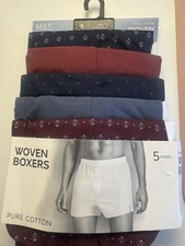 M&S 5 Pack Pure Cotton Woven