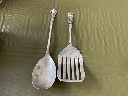 Vintage silver plate spoon - vintage,
