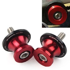 2x Swingarm Spools Slider Stand Screws M8 For Honda CBR954RR 2002-2003 Red