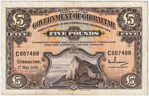 Gibraltar pounds 1965 p19a - pounds,