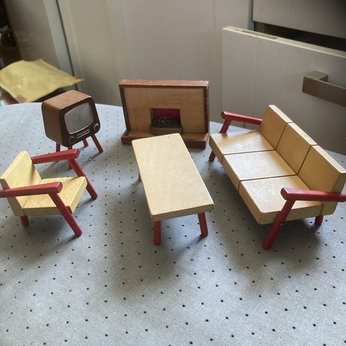Vintage c60s wooden - wooden, dolls