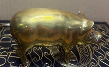 Vintage Brass Pig Figurine