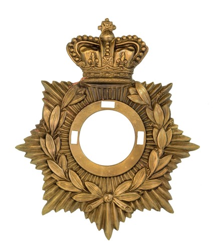 Victorian crown helmet plate - crown,