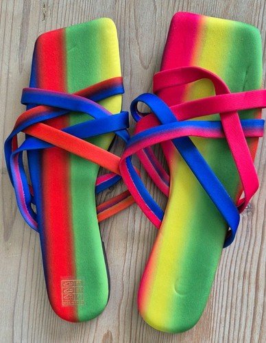 Ladies square toe rainbow - square,