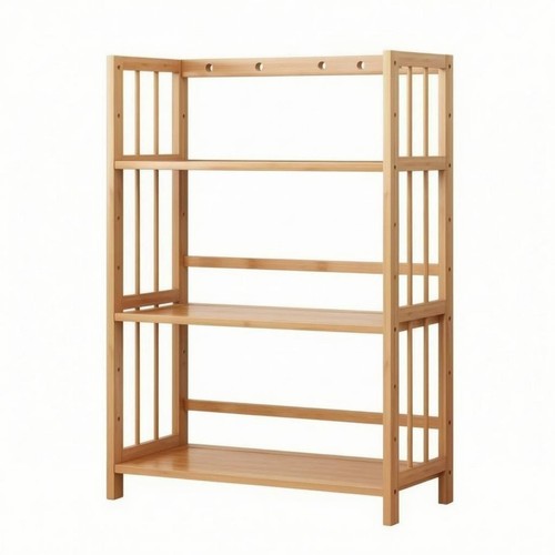 Bamboo bookshelf adjustable - bamboo,