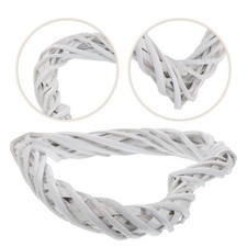  Rattan Heart Wreath: White