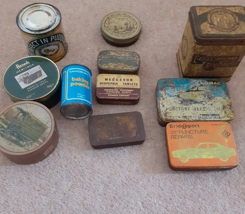 Vintage collectable tins - collectable, tins,