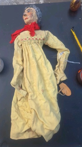 Paper mache male hand puppet - mache,