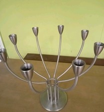 Ikea  vintage candle holder 8 arms, brushed stainless steel Swedish design